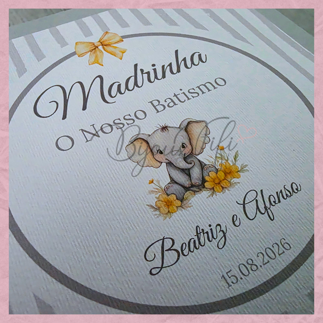 Caixa Oferta Madrinha/Avó/Mãe "Elephant"