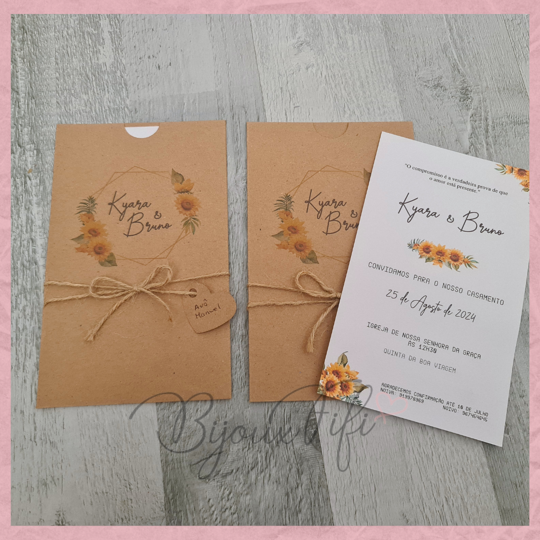 Convite Wedding "Girassol" MB061