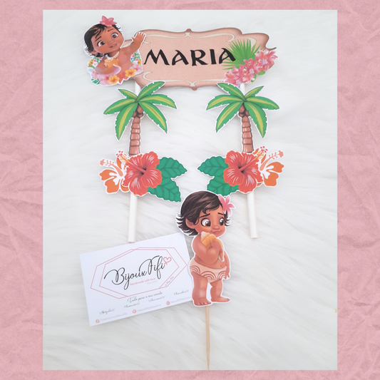 Topo de Bolo "Moana"