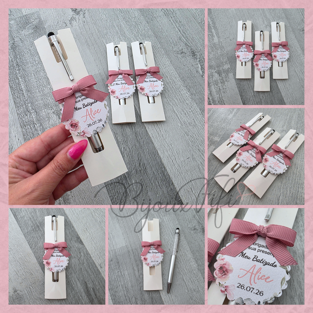 Caneta com Bolsa "Old Rose"