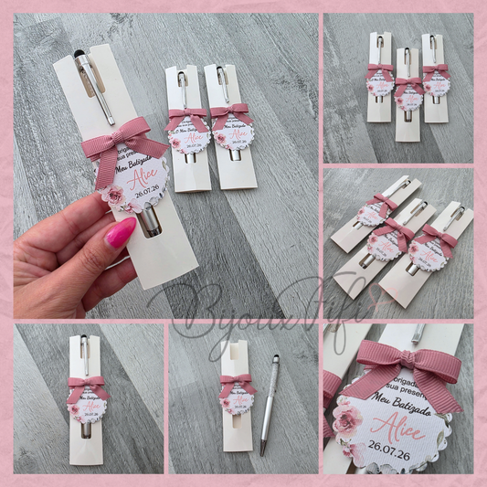 Caneta com Bolsa "Old Rose"