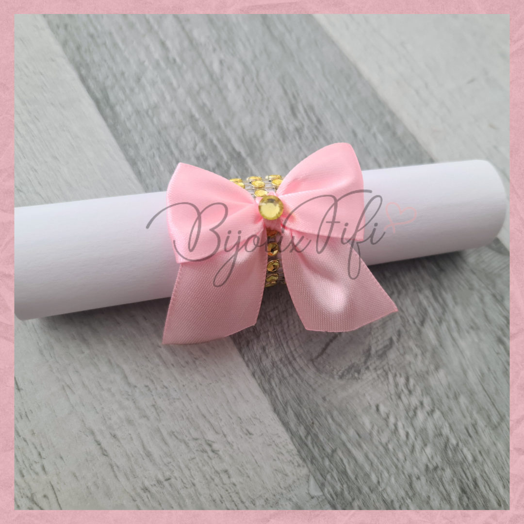 Convite Rolinho "Cute Angel" Rose
