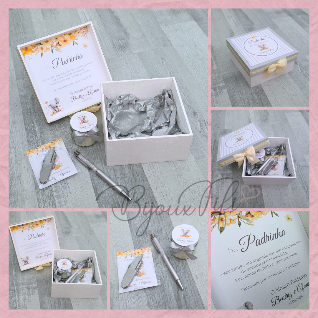 Caixa Oferta Padrinho/Avô/Pai "Elephant"