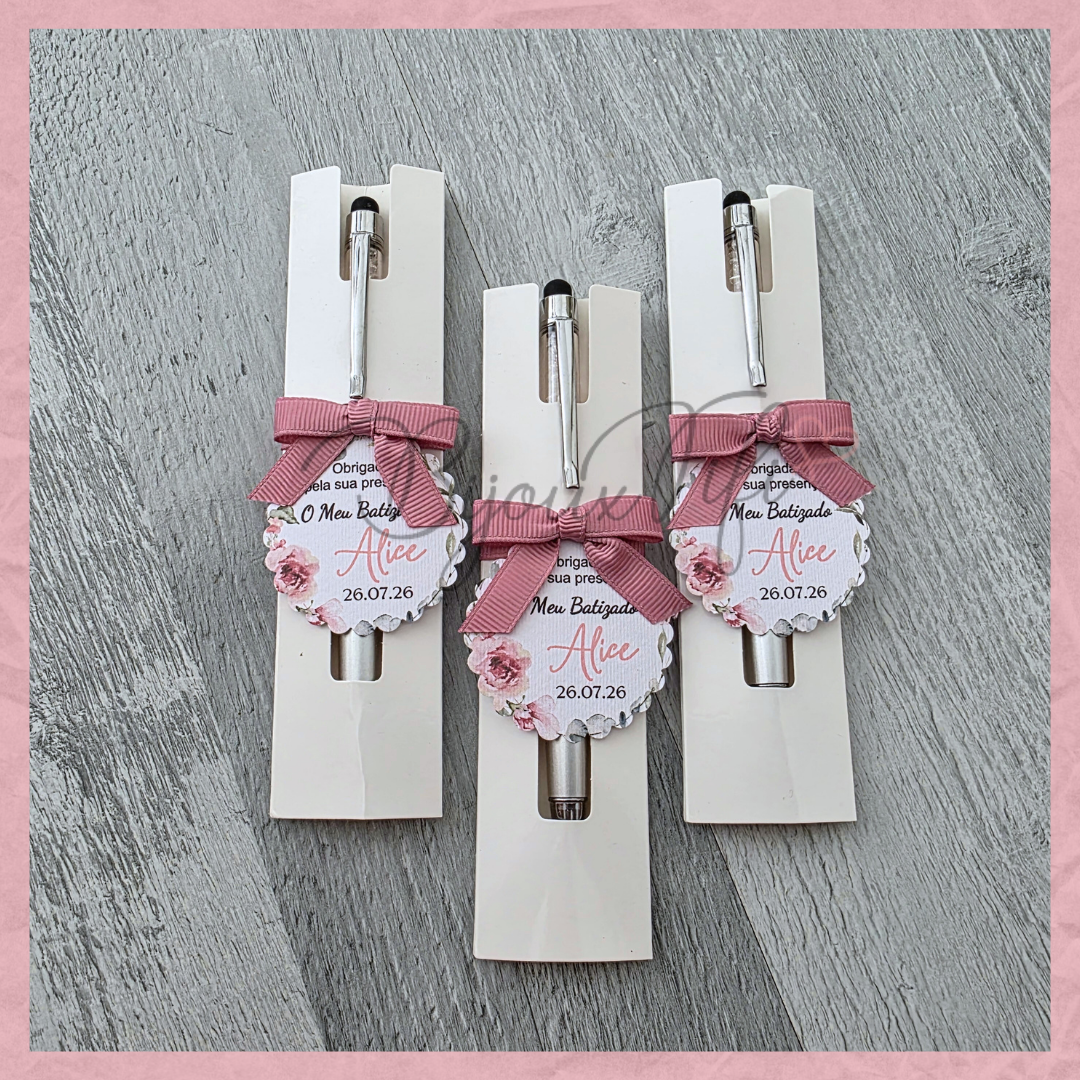 Caneta com Bolsa "Old Rose"