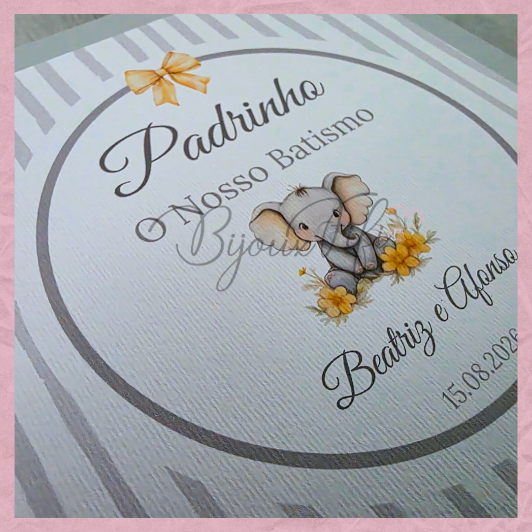 Caixa Oferta Padrinho/Avô/Pai "Elephant"