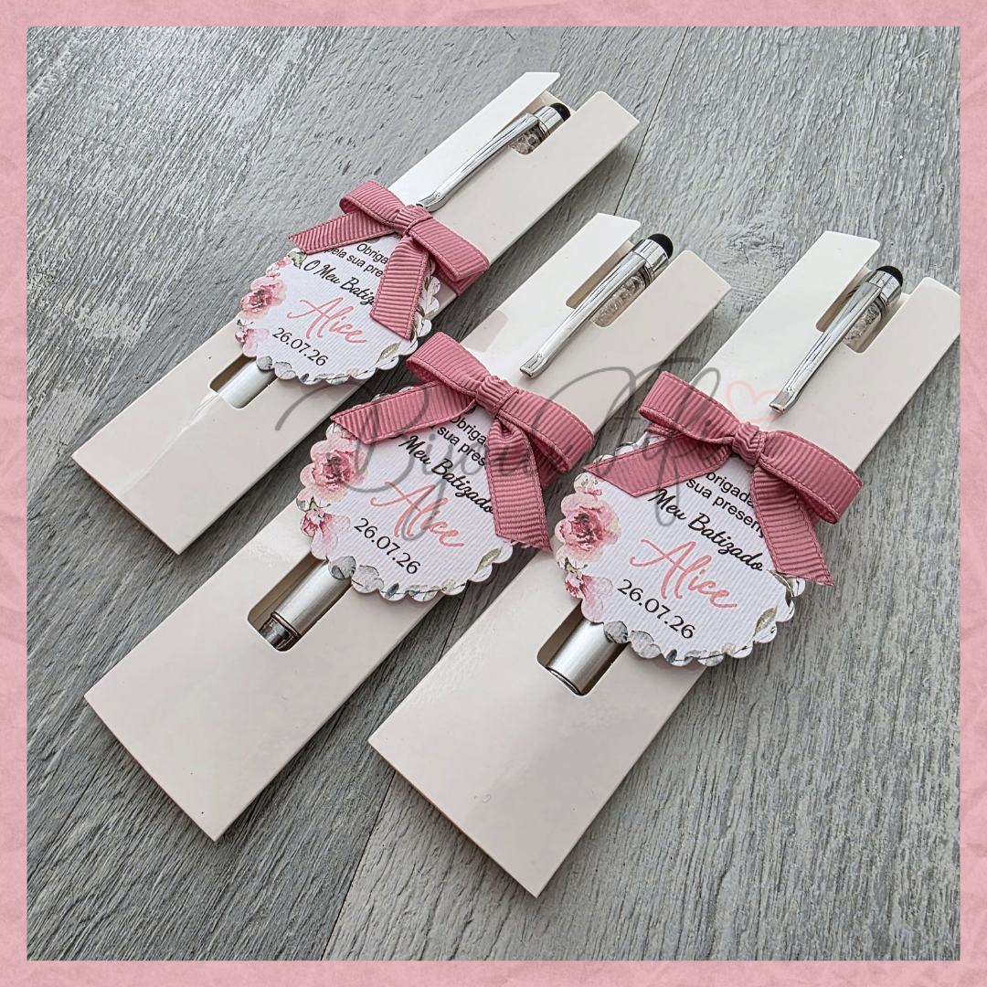 Caneta com Bolsa "Old Rose"