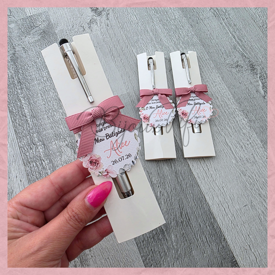 Caneta com Bolsa "Old Rose"
