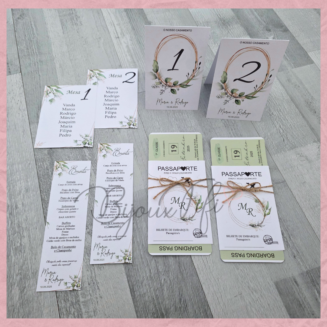 Convite Wedding Passaporte "Fly for Nature"