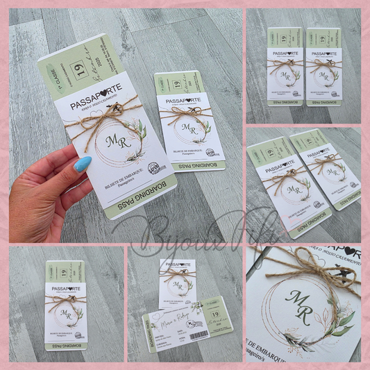 Convite Wedding Passaporte "Fly for Nature"