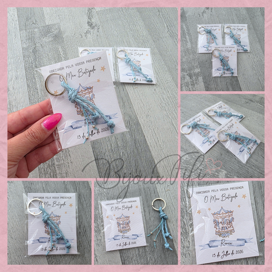 Porta-chaves cabedal "Fun Park" Blue