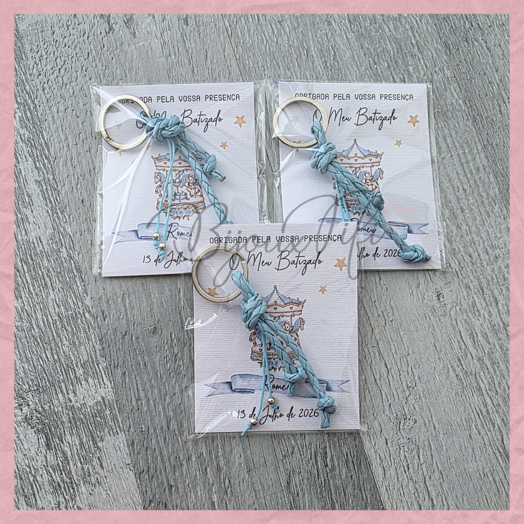 Porta-chaves cabedal "Fun Park" Blue