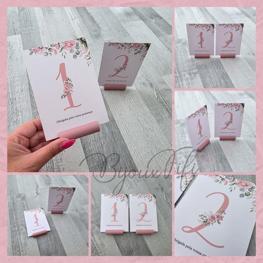 Marcador de Mesa com base "Old Rose"