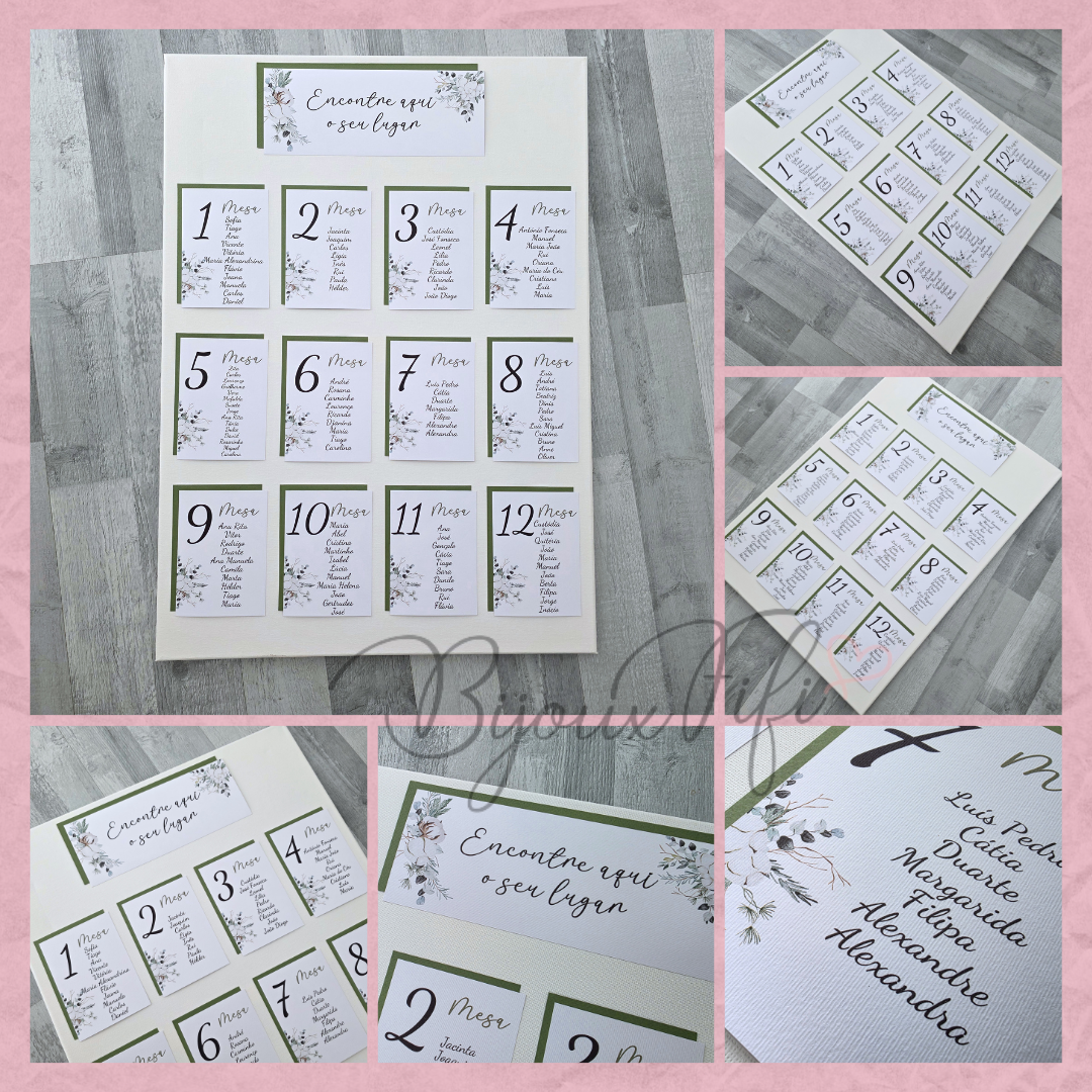 Placar de Seating-Plan "Pure Cotton" MB048