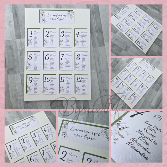 Placar de Seating-Plan "Pure Cotton" MB048