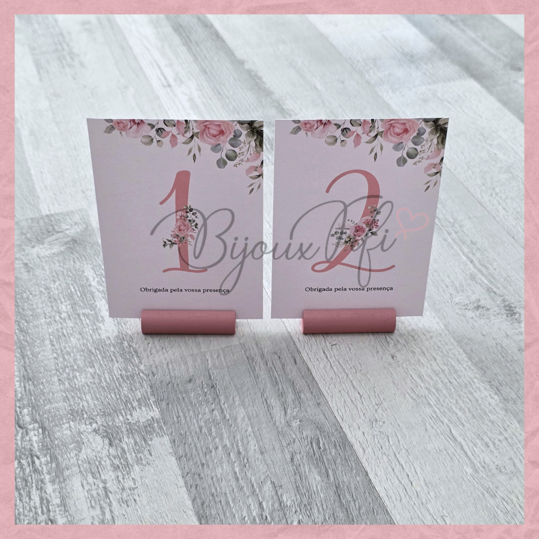 Marcador de Mesa com base "Old Rose"