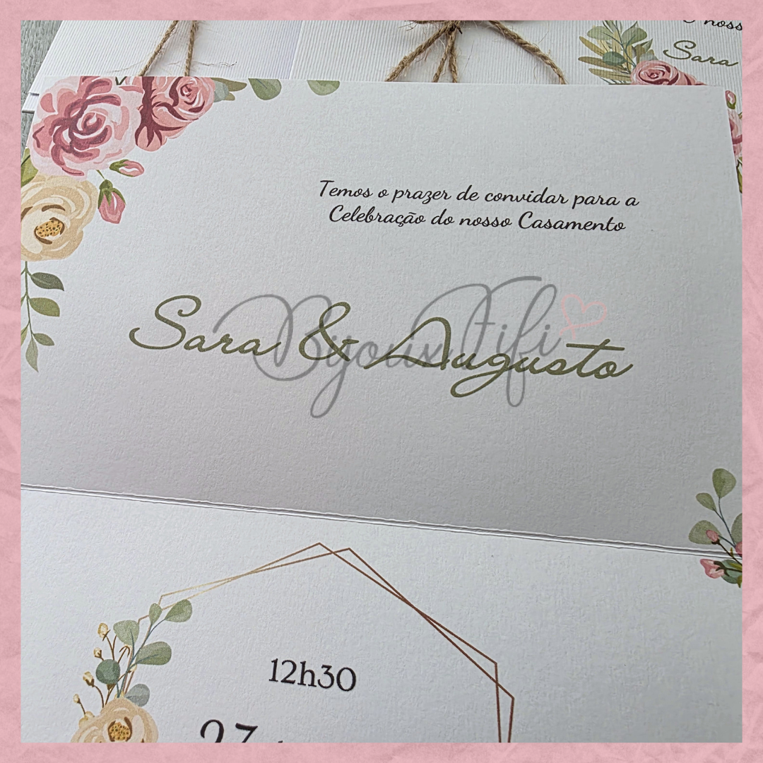 Convite Wedding "MB014"