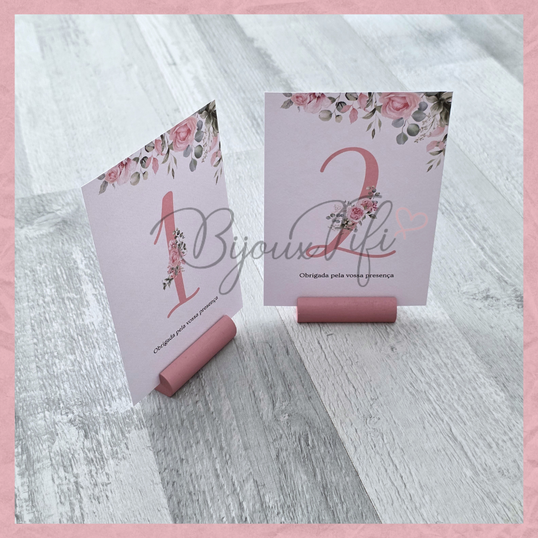 Marcador de Mesa com base "Old Rose"