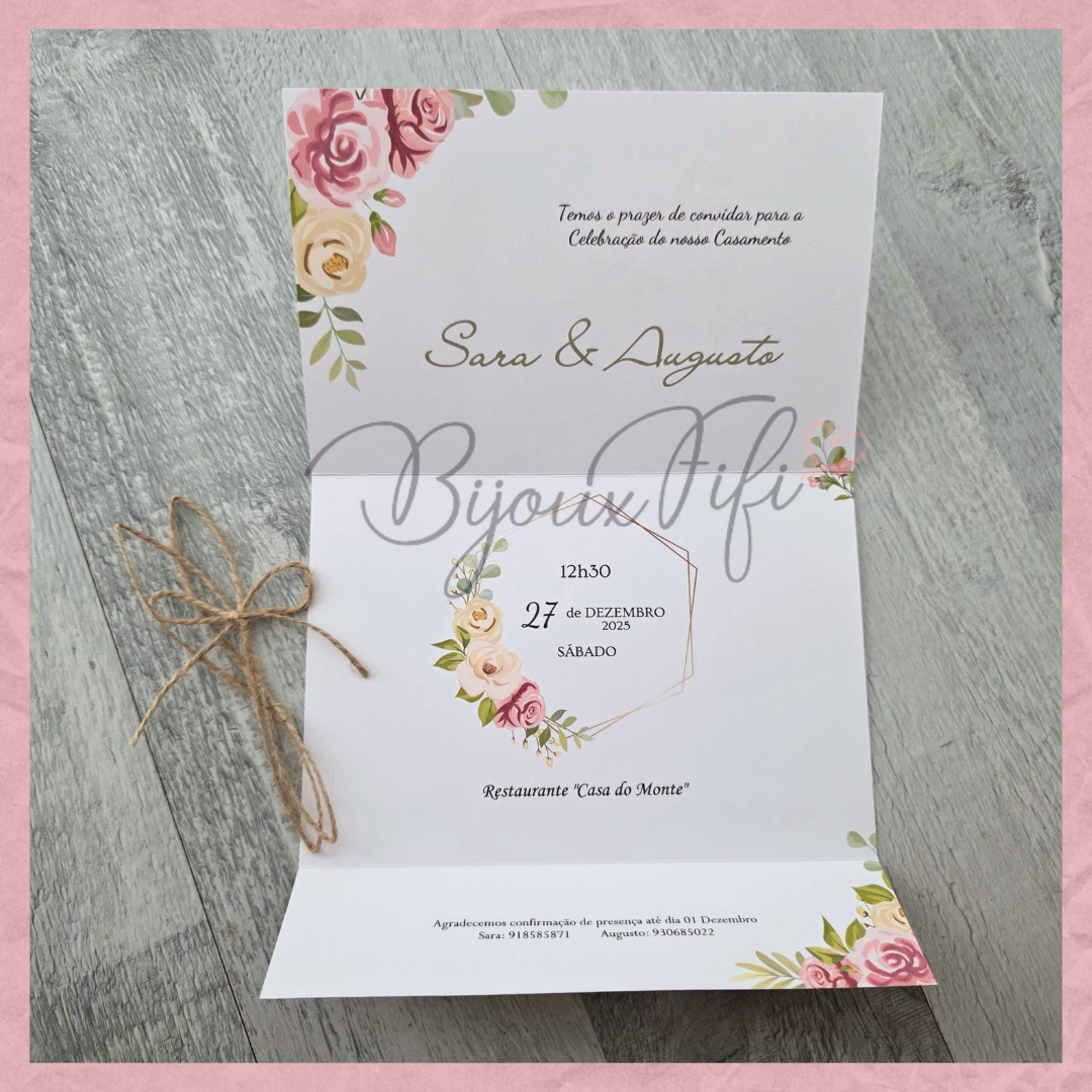 Convite Wedding "MB014"