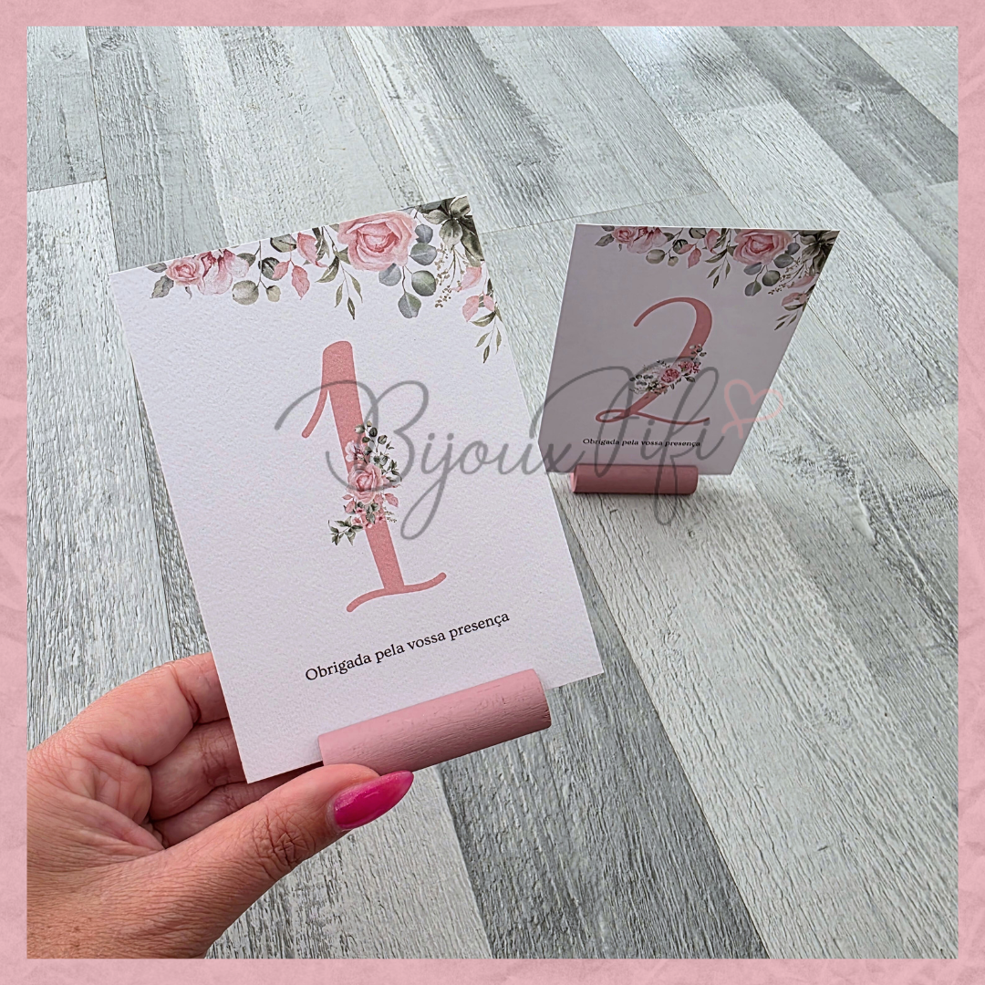 Marcador de Mesa com base "Old Rose"