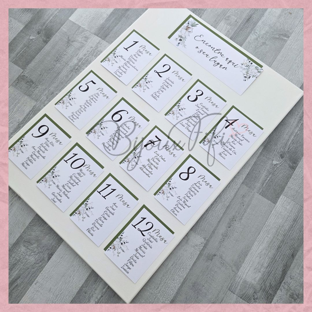 Placar de Seating-Plan "Pure Cotton" MB048