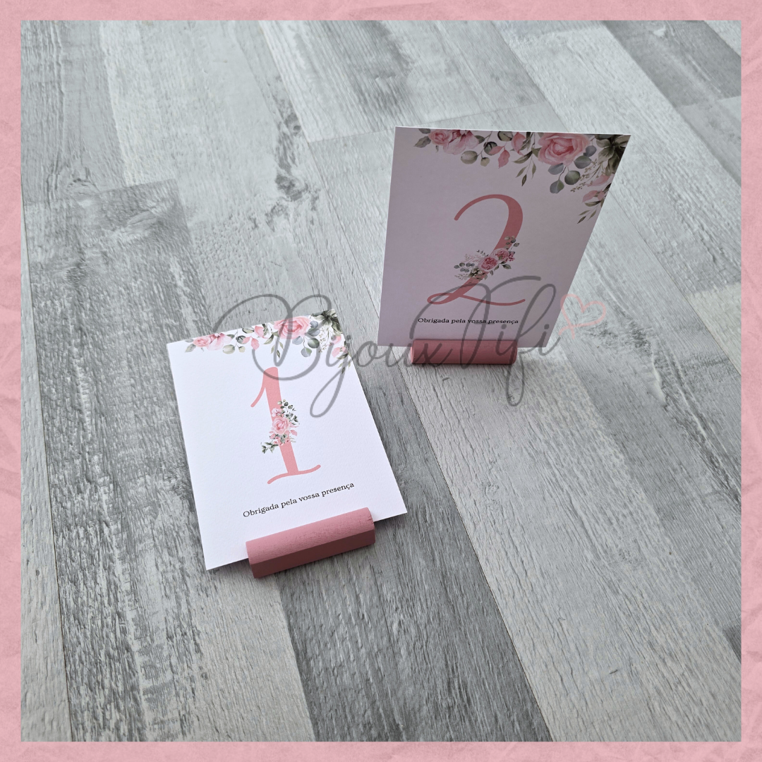 Marcador de Mesa com base "Old Rose"