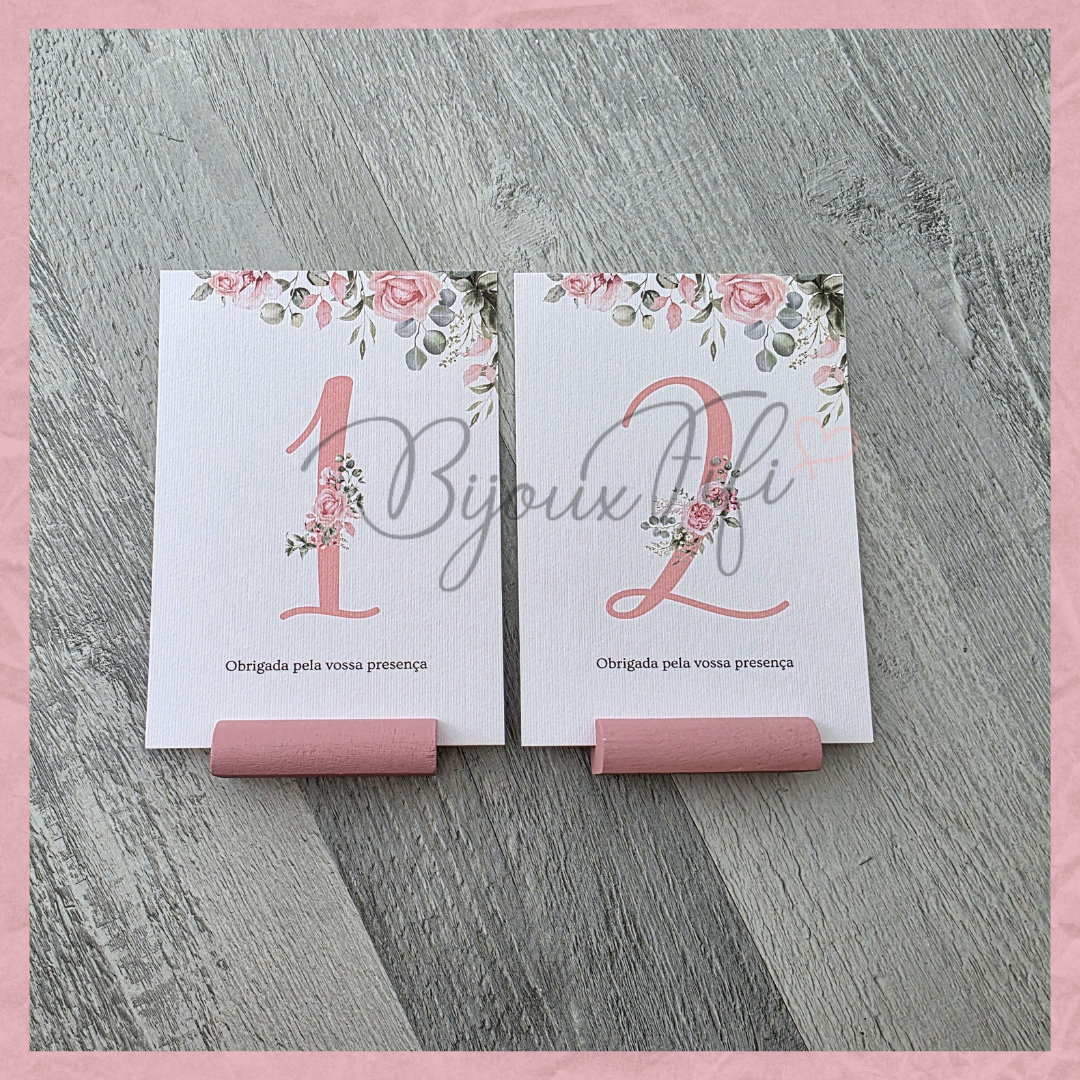 Marcador de Mesa com base "Old Rose"