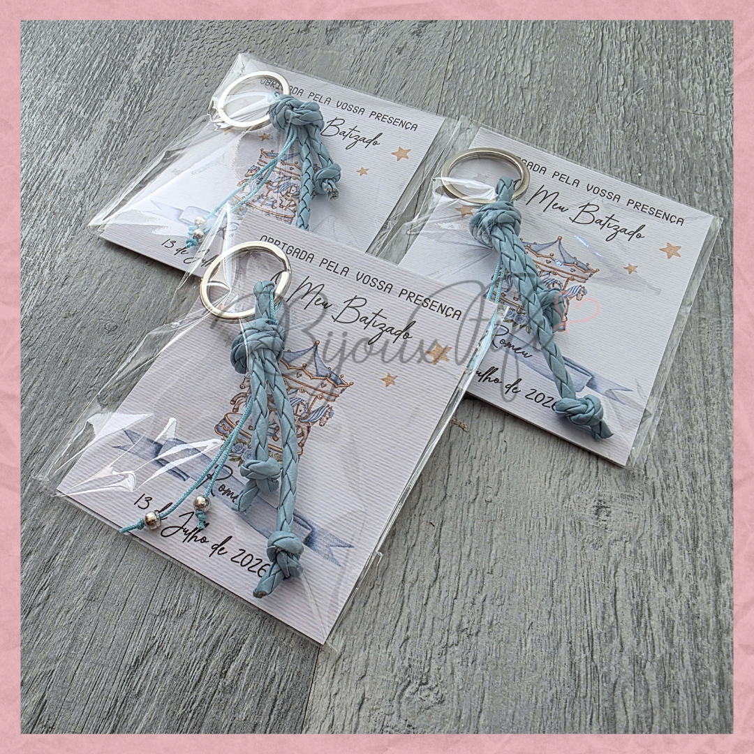 Porta-chaves cabedal "Fun Park" Blue