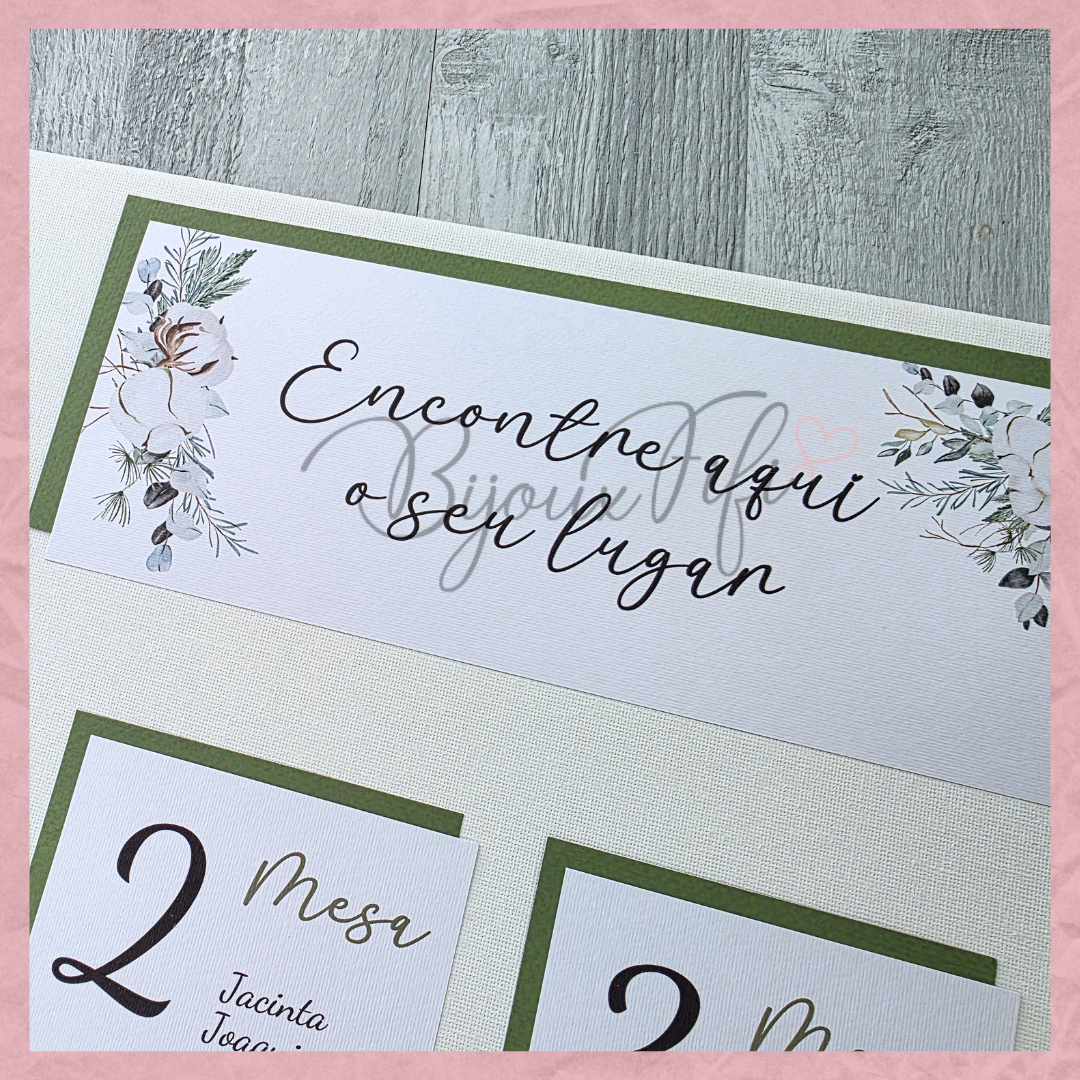 Placar de Seating-Plan "Pure Cotton" MB048