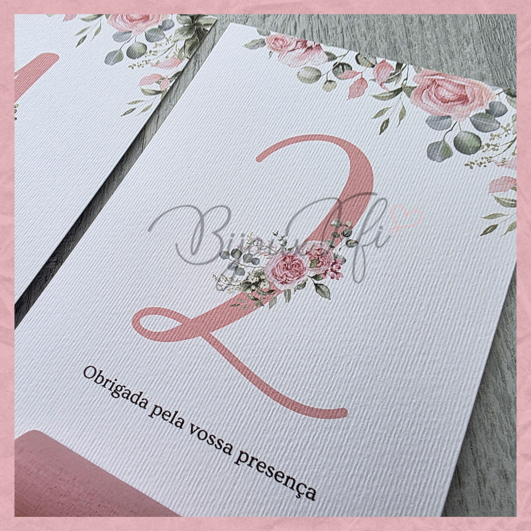 Marcador de Mesa com base "Old Rose"