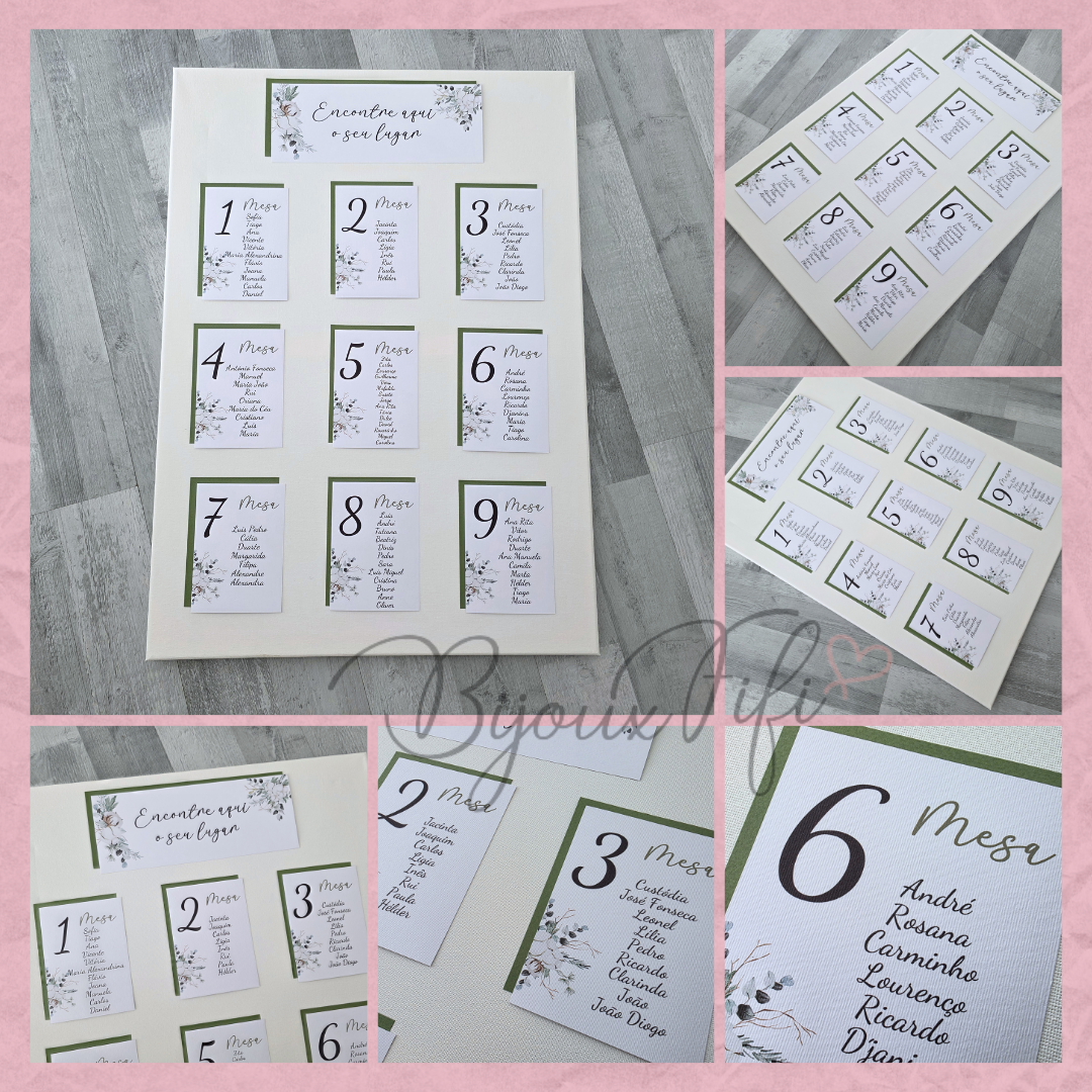 Placar de Seating-Plan "Pure Cotton" MB048