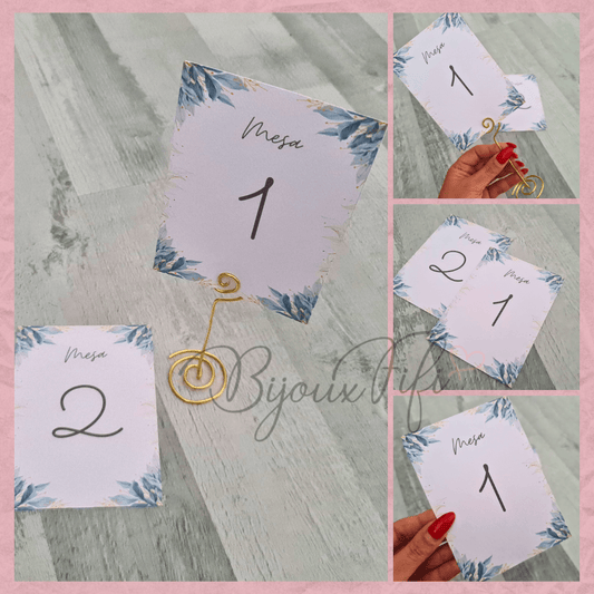 Marcador de Mesa COM BASE "Imperial Blue" (+cores) - Bijoux Fifi
