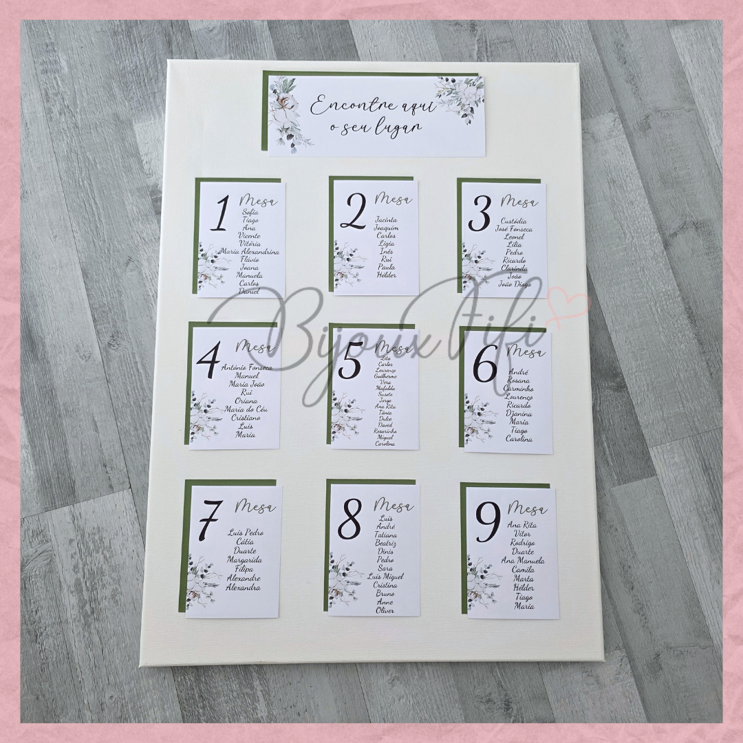 Placar de Seating-Plan "Pure Cotton" MB048