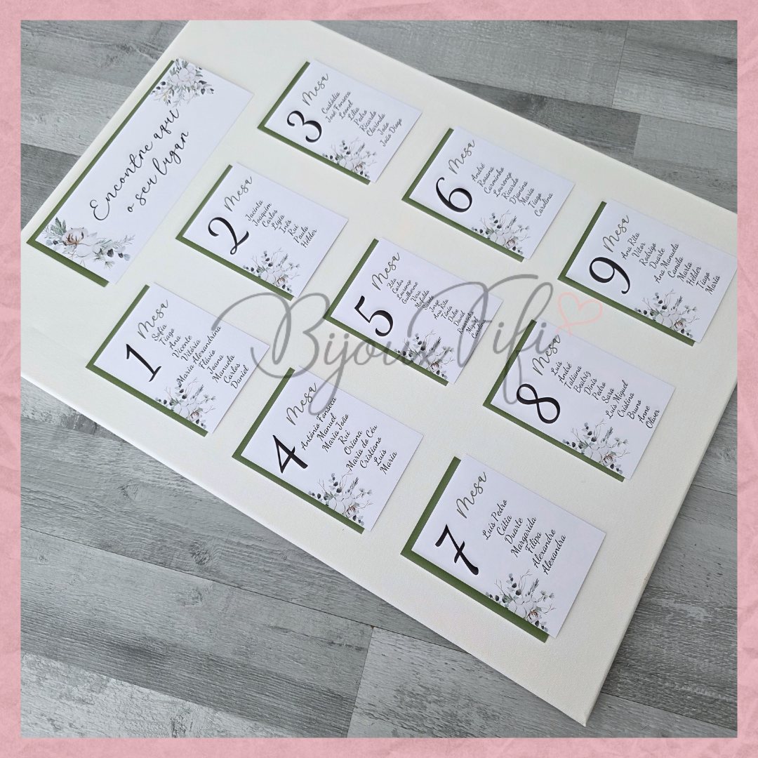 Placar de Seating-Plan "Pure Cotton" MB048