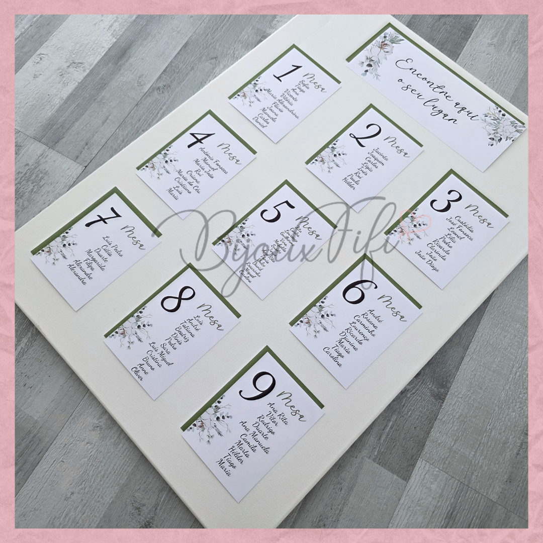 Placar de Seating-Plan "Pure Cotton" MB048
