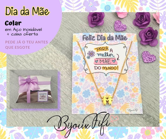 Colar Mãe 2 filhas