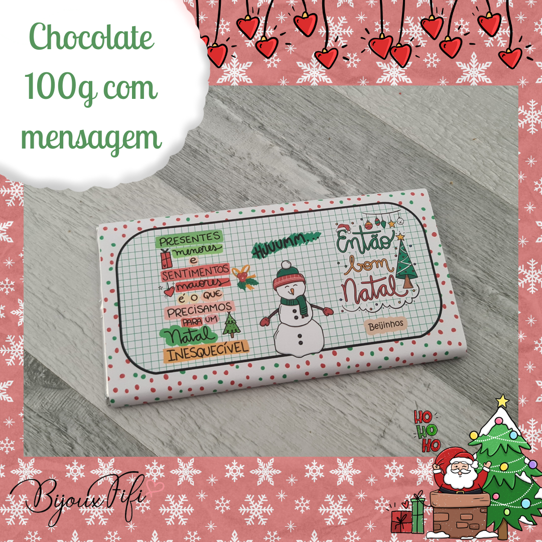 Chocolate 100g com mensagem