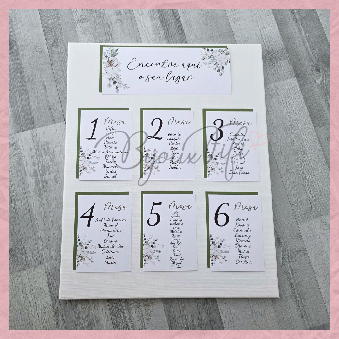 Placar de Seating-Plan "Pure Cotton" MB048