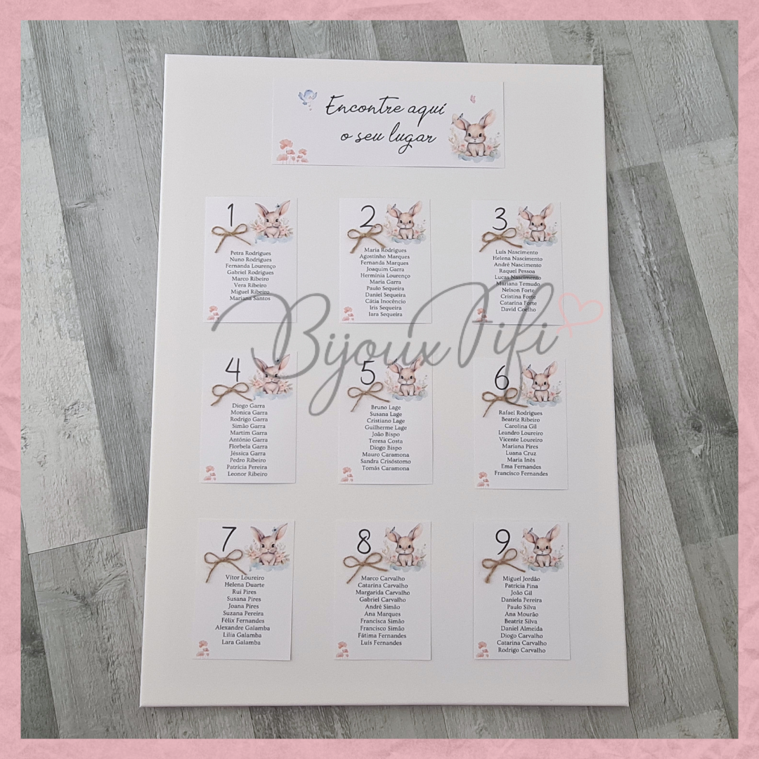 Placar de Seating-Plan "Bunny"