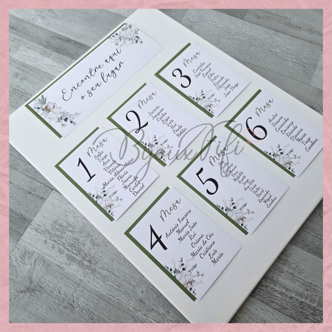 Placar de Seating-Plan "Pure Cotton" MB048