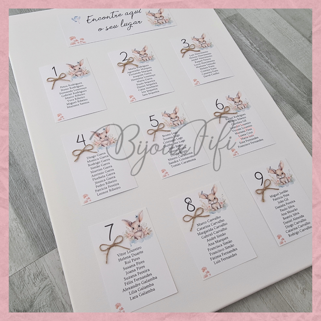 Placar de Seating-Plan "Bunny"