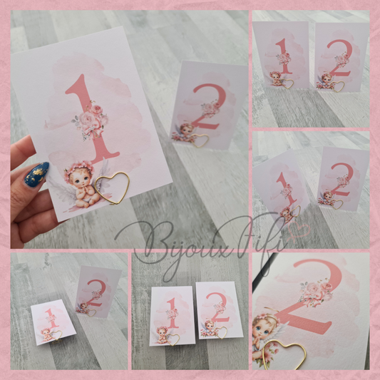 Marcador de Mesa com Base "Cute Angel" Rose