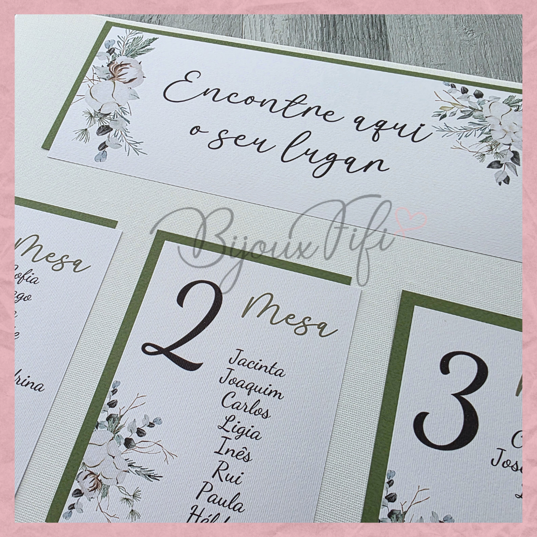 Placar de Seating-Plan "Pure Cotton" MB048