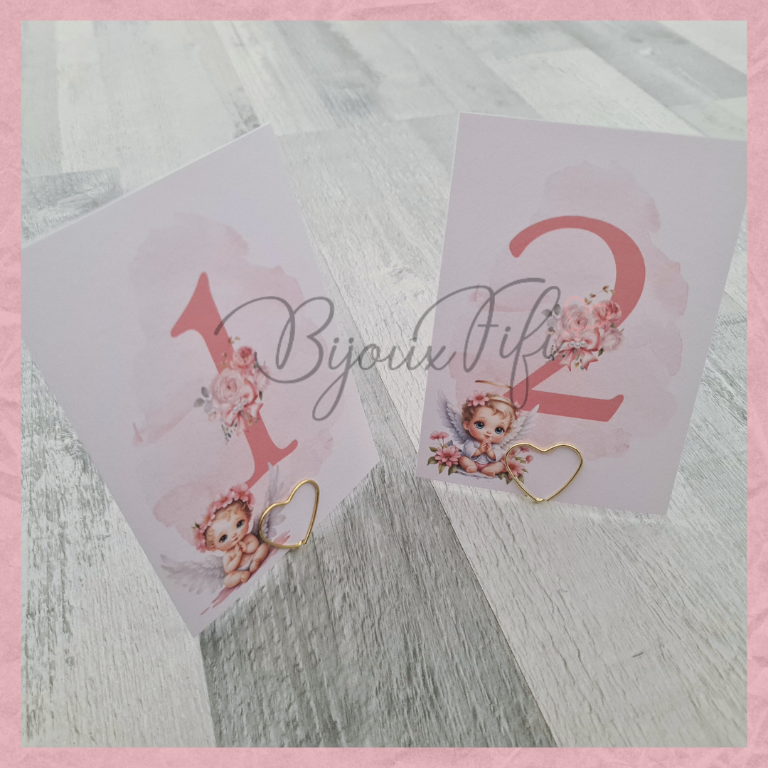 Marcador de Mesa com Base "Cute Angel" Rose