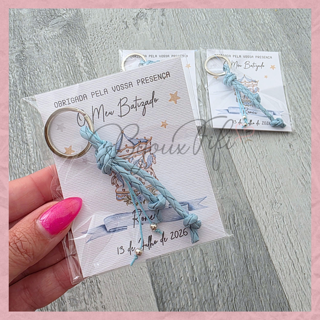 Porta-chaves cabedal "Fun Park" Blue