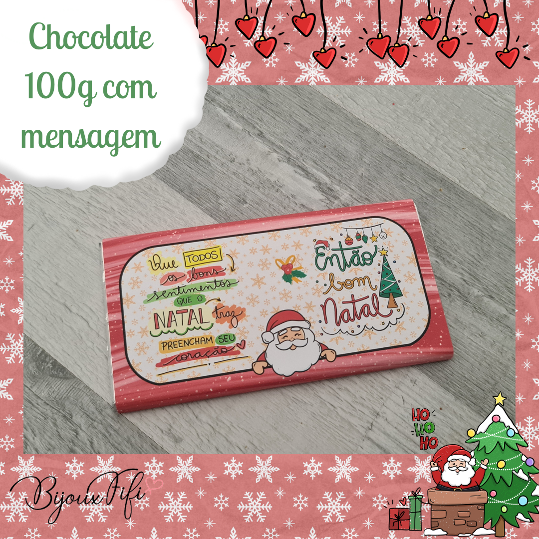 Chocolate 100g com mensagem