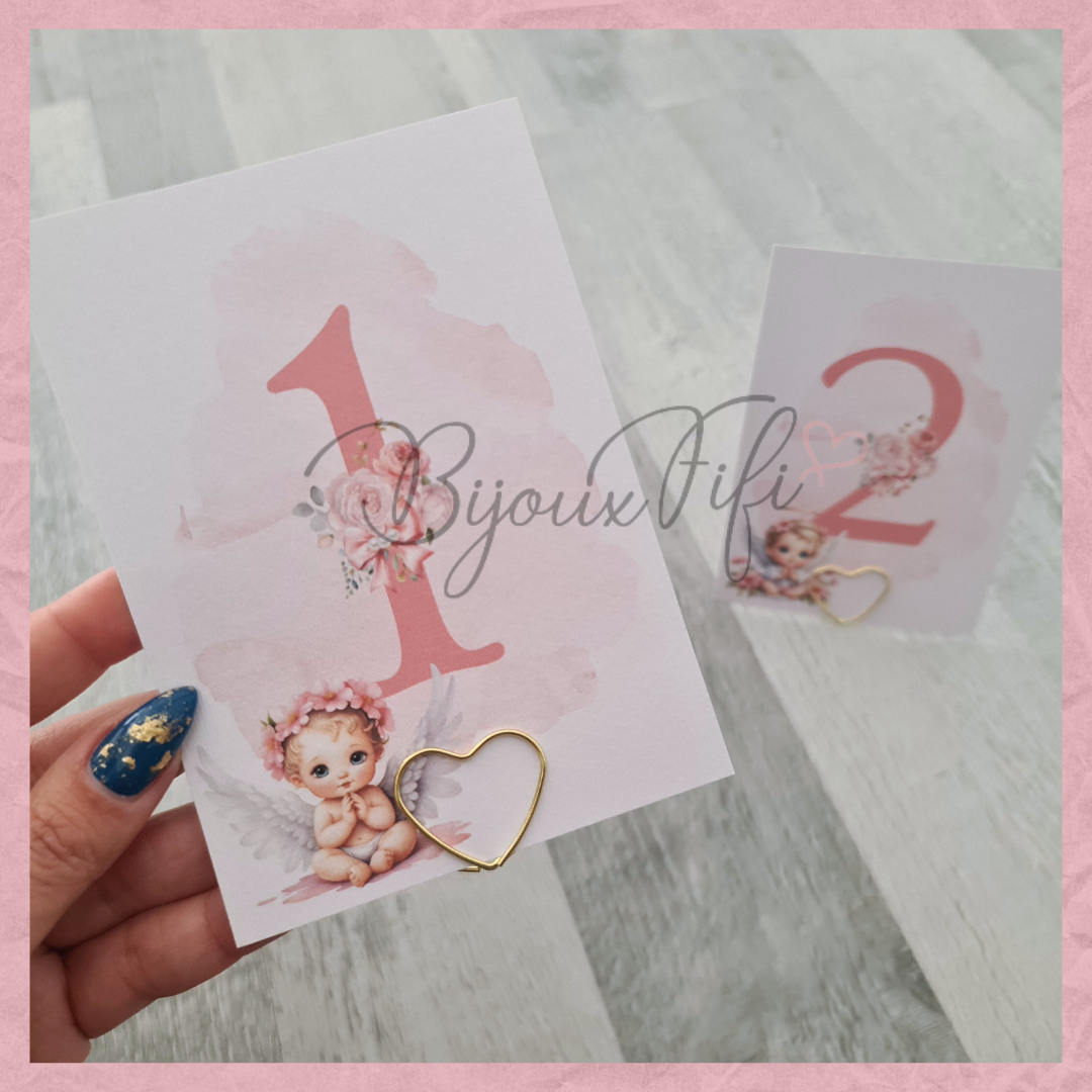 Marcador de Mesa com Base "Cute Angel" Rose
