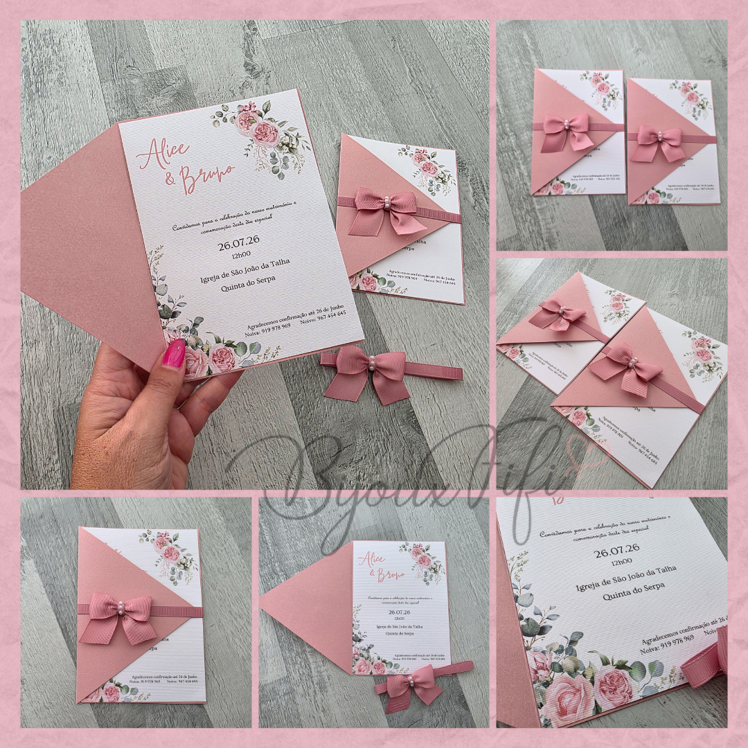 Convite Wedding Capa "Old Rose"