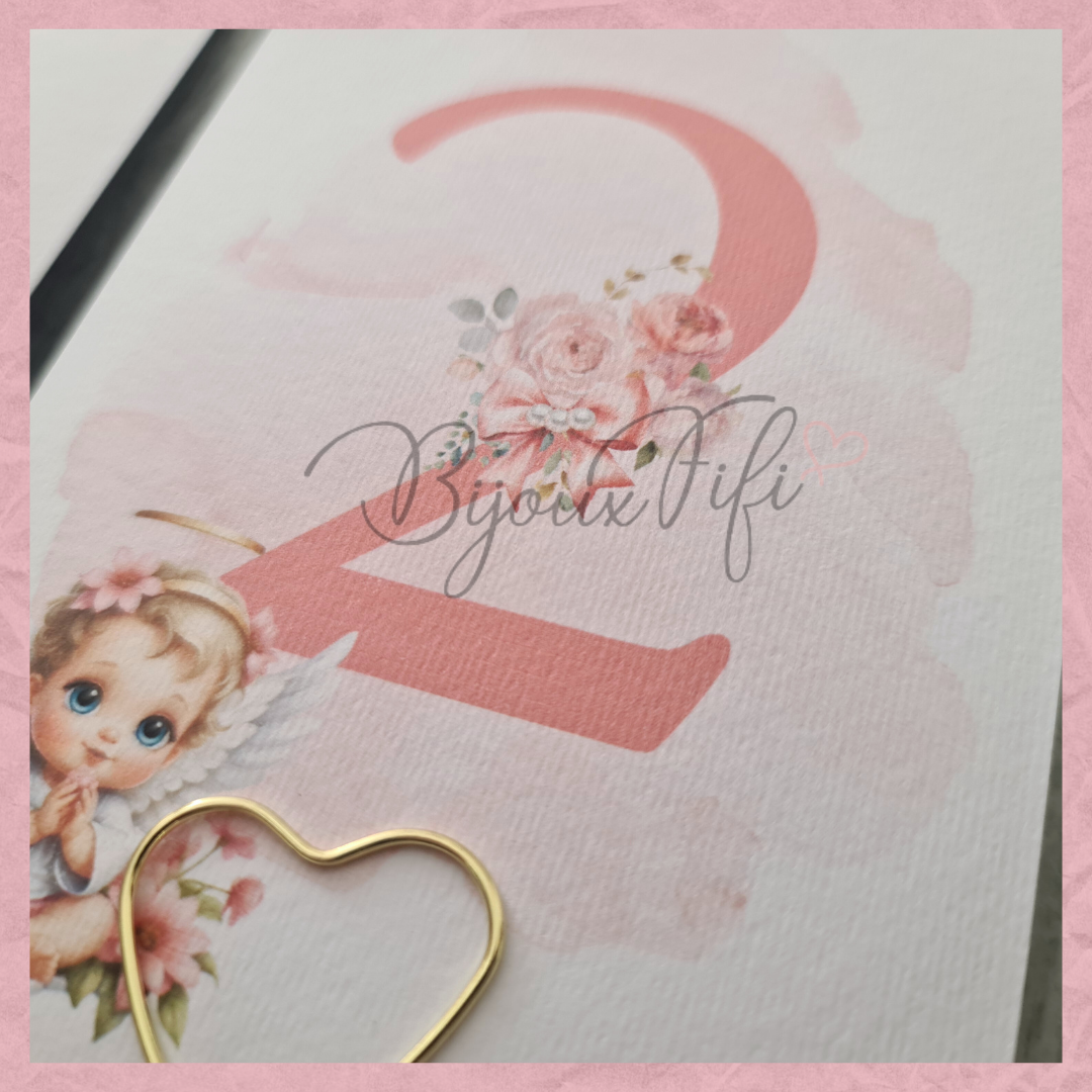 Marcador de Mesa com Base "Cute Angel" Rose