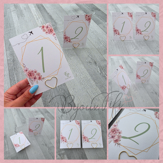 Marcador de Mesa com base "Sweet Love Fly"