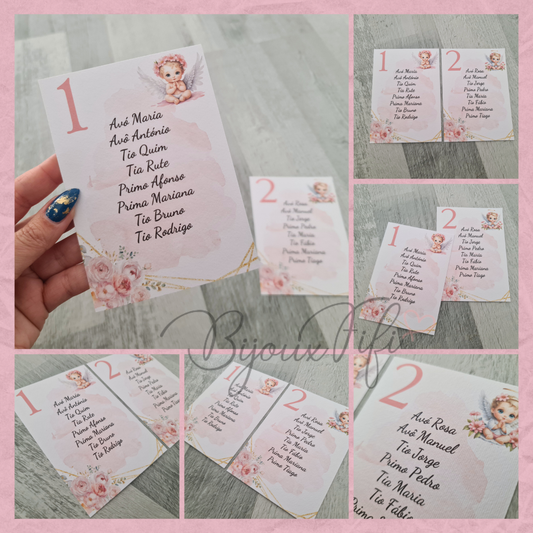 Cartões Seating Plan "Cute Angel" Rose